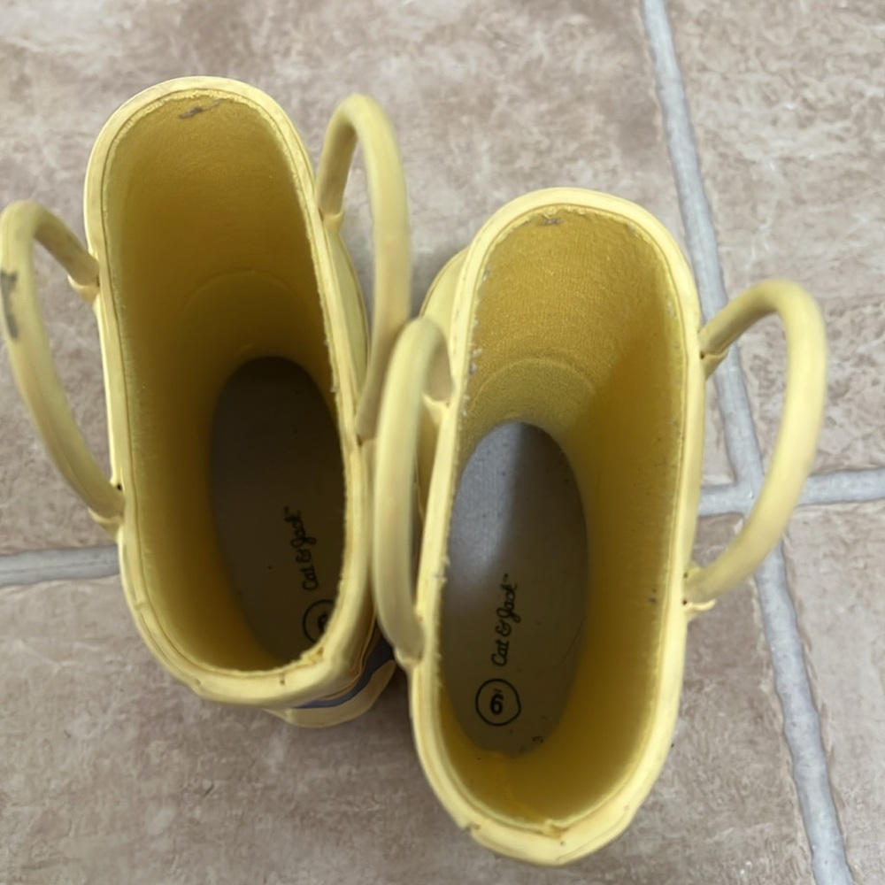 Yellow Kids Rain Boots - Picture 5 of 8